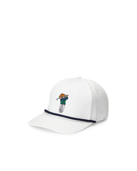 Ralph Lauren 徽标补片斜纹布运动帽