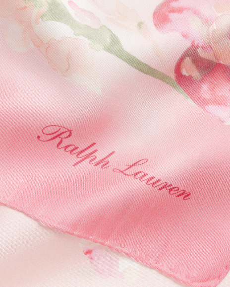 Ralph Lauren 桑蚕丝斜纹布方形围巾
