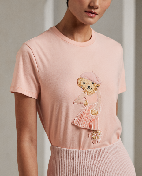 Ralph Lauren 修身版芭蕾Polo Bear T恤