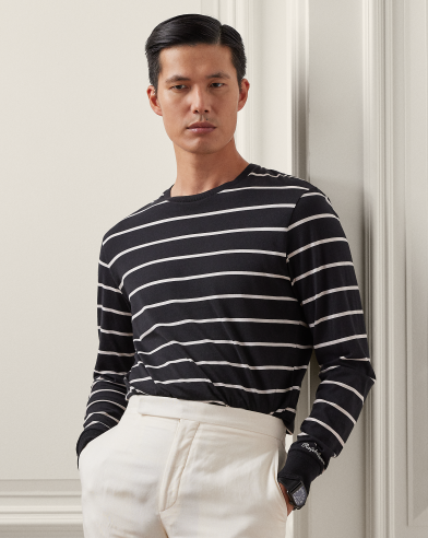 Ralph Lauren 条纹莱尔线棉质长袖T恤