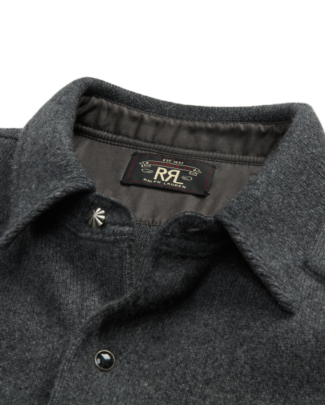 Ralph Lauren 西部风格羊绒衬衫式针织毛衫