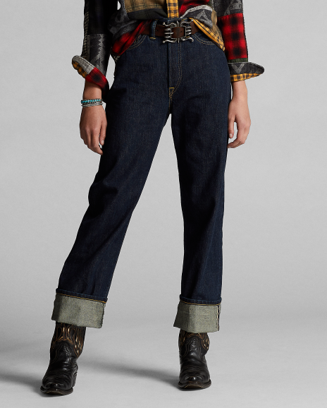 Ralph Lauren 高腰直筒版牛仔裤