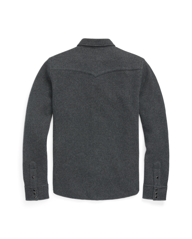 Ralph Lauren 西部风格羊绒衬衫式针织毛衫