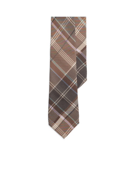 Ralph Lauren 格纹桑蚕丝重绉领带