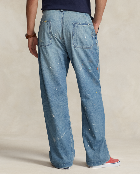 Ralph Lauren 宽大版户外风格棉牛仔裤