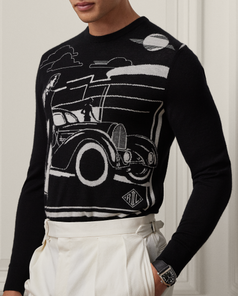 Ralph Lauren 经典版羊绒图案针织毛衫