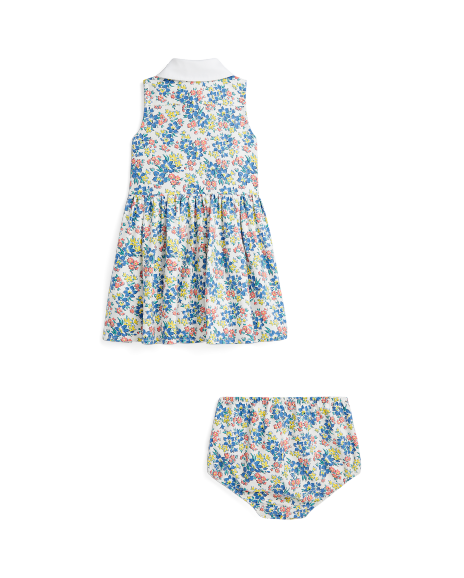 Ralph Lauren 花卉棉连衣裙和灯笼裤