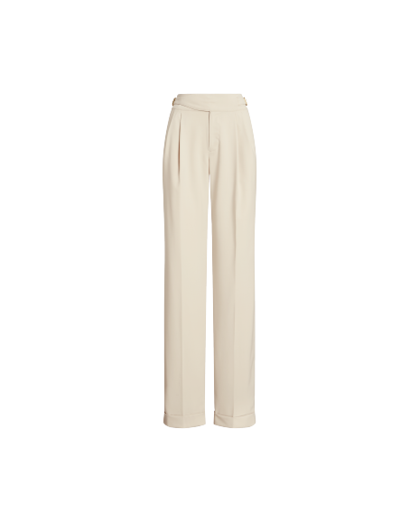 Ralph Lauren 褶裥斜纹布直筒长裤