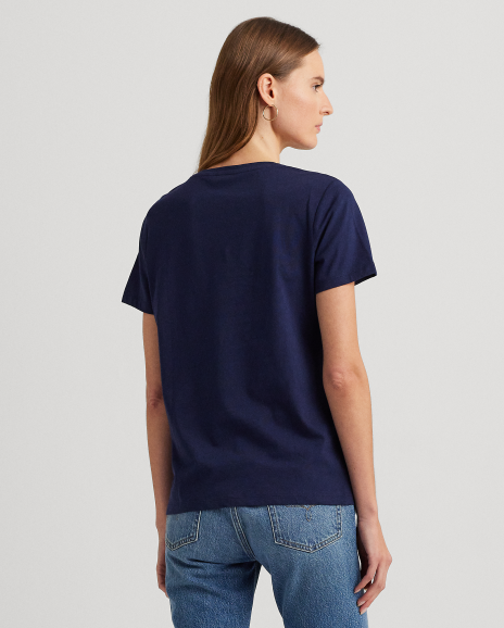 Ralph Lauren 宽松版棉质平纹针织T恤
