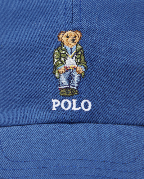 Ralph Lauren Polo Bear斜纹棉布棒球帽
