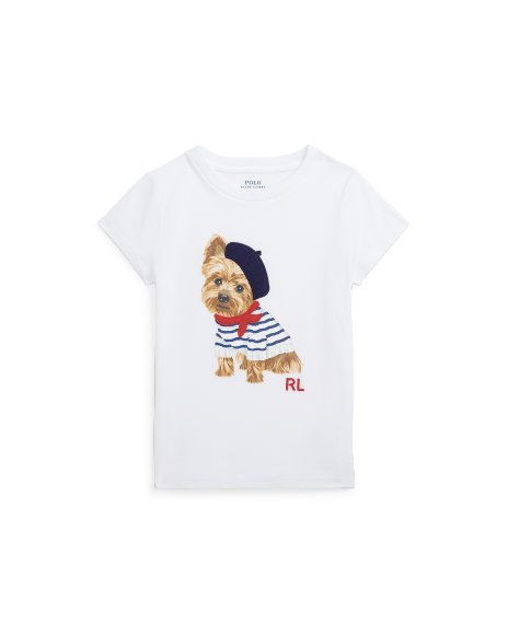Ralph Lauren 小狗印花棉平纹针织T恤