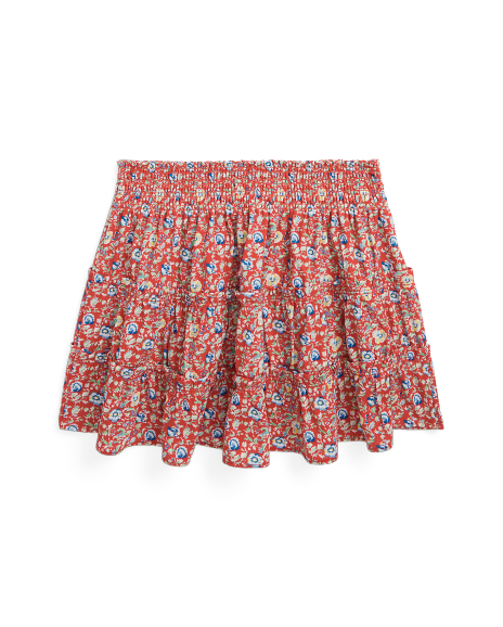 Ralph Lauren 花卉图案层叠绉纱半身裙