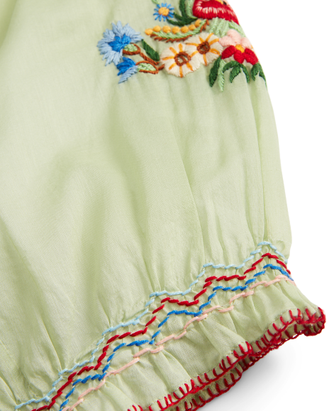 Ralph Lauren 刺绣棉质薄纱女式衬衫
