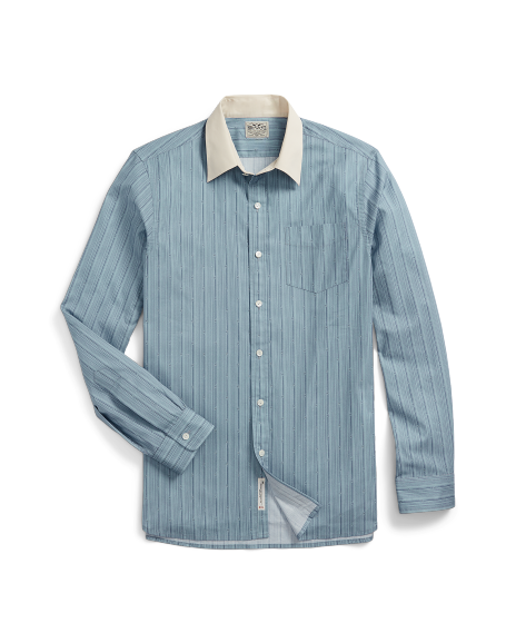 Ralph Lauren 修身版型几何条纹梭织衬衫