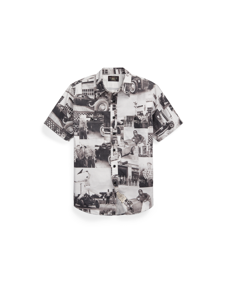 Ralph Lauren 照片印花斜纹棉布工作衬衫