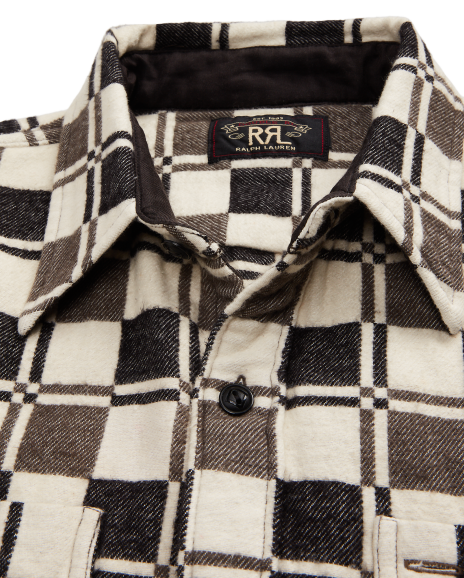 Ralph Lauren 格纹磨毛提花棉布工作衬衫