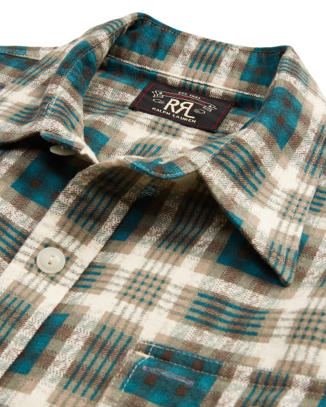 Ralph Lauren 格纹印花厚软棉质工作衬衫