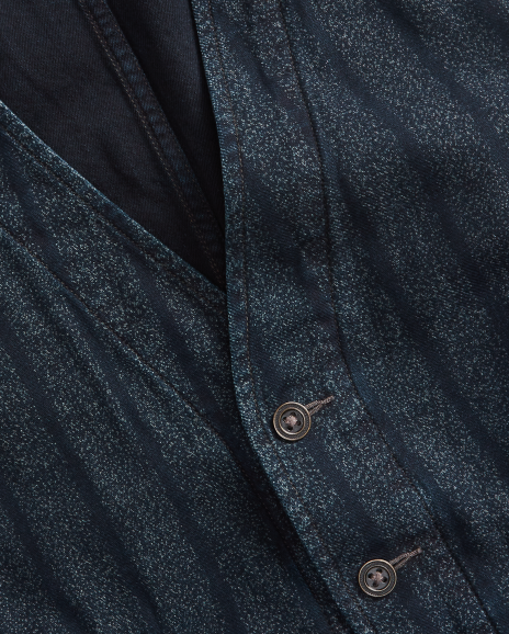 Ralph Lauren 靛蓝色条纹斜纹布马甲