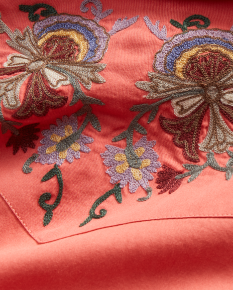 Ralph Lauren 刺绣棉缎连衣裙