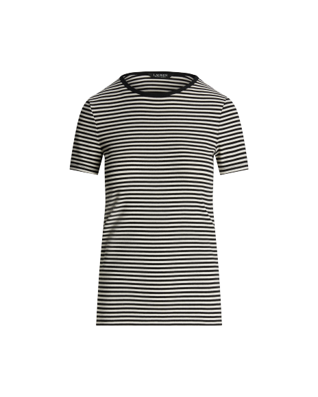 Ralph Lauren 宽松版条纹弹力圆领T恤