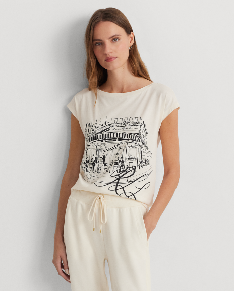 Ralph Lauren 宽松版图案平纹针织T恤