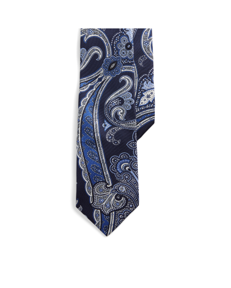 Ralph Lauren 佩斯利图案桑蚕丝斜纹布领带