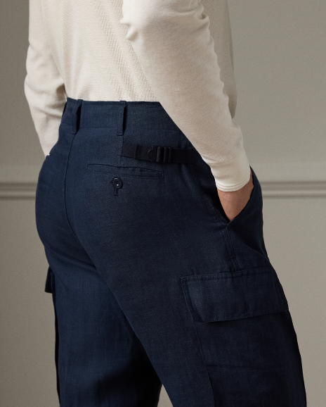 Ralph Lauren 修身版亚麻工装长裤