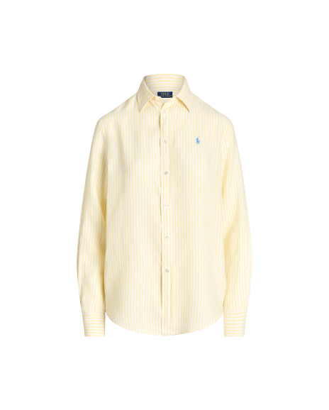Ralph Lauren 宽松版条纹亚麻衬衫