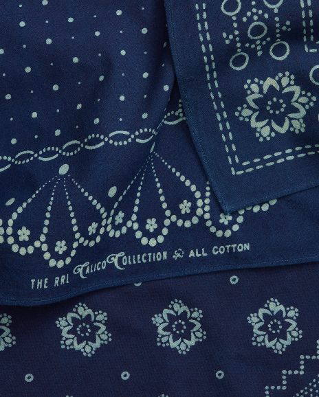 Ralph Lauren 三件装靛蓝色棉质大方巾