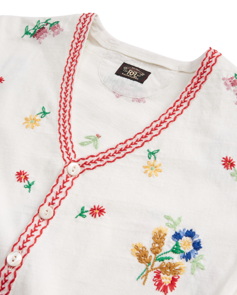 Ralph Lauren 花卉图案刺绣平纹针织上衣