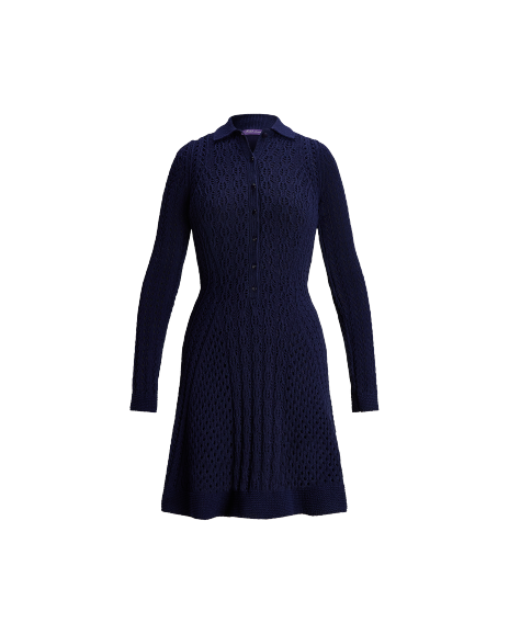 Ralph Lauren 结子绒Polo针织衫式日常连衣裙