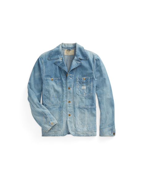Ralph Lauren 靛蓝色棉质牛仔布工程师夹克
