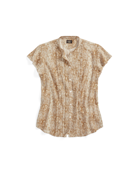 Ralph Lauren 花卉图案棉质薄纱女式衬衫
