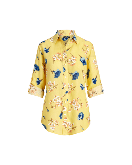 Ralph Lauren 宽松版型花卉图案亚麻衬衫