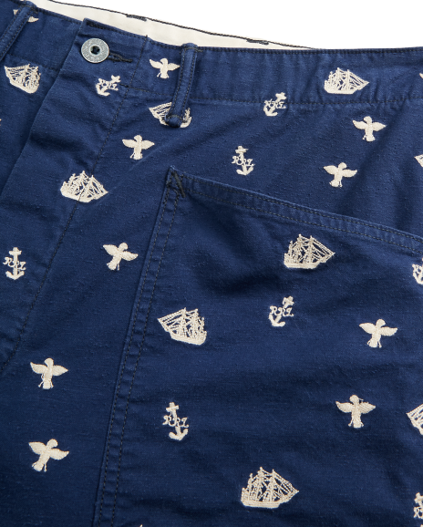 Ralph Lauren 经典版航海刺绣斜纹布短裤