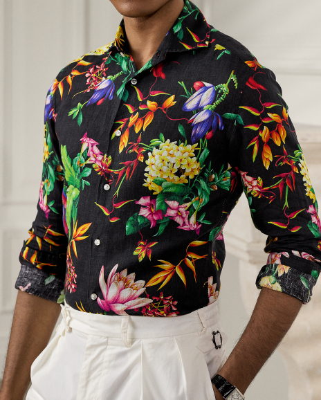 Ralph Lauren 植物印花亚麻衬衫