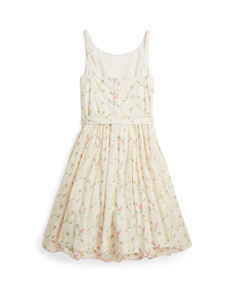 Ralph Lauren 条纹花卉图案连衣裙