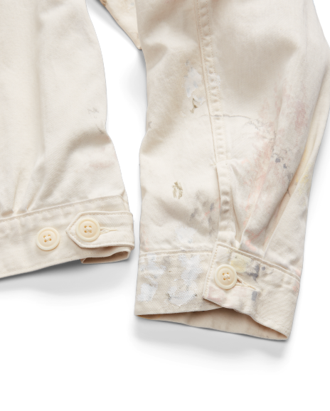 Ralph Lauren 复古风格版泼墨图案棉缎工装夹克