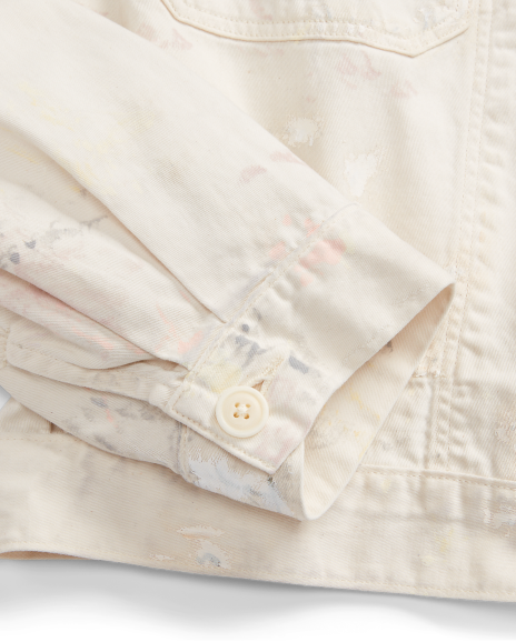 Ralph Lauren 复古风格版泼墨图案棉缎工装夹克