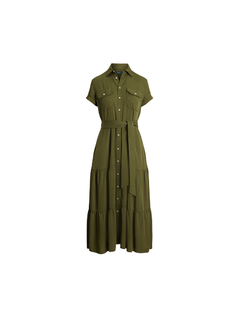Ralph Lauren 配腰带层叠衬衫式连衣裙