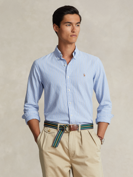 Ralph Lauren 经典版棉质条纹牛津布衬衫
