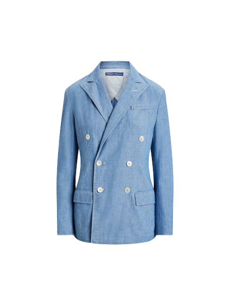 Ralph Lauren 双排扣青年布西装外套