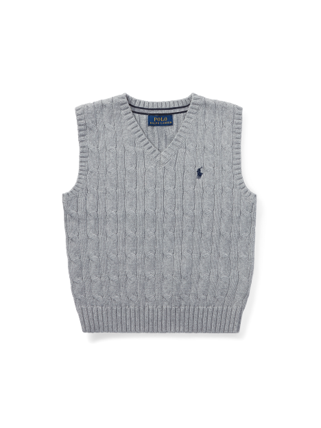 Ralph Lauren 绞花编结棉质针织衫背心