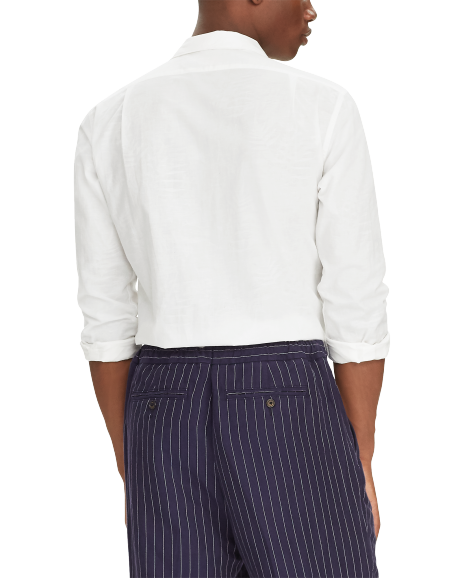 Ralph Lauren 【20-M】经典版型棉质亚麻衬衫