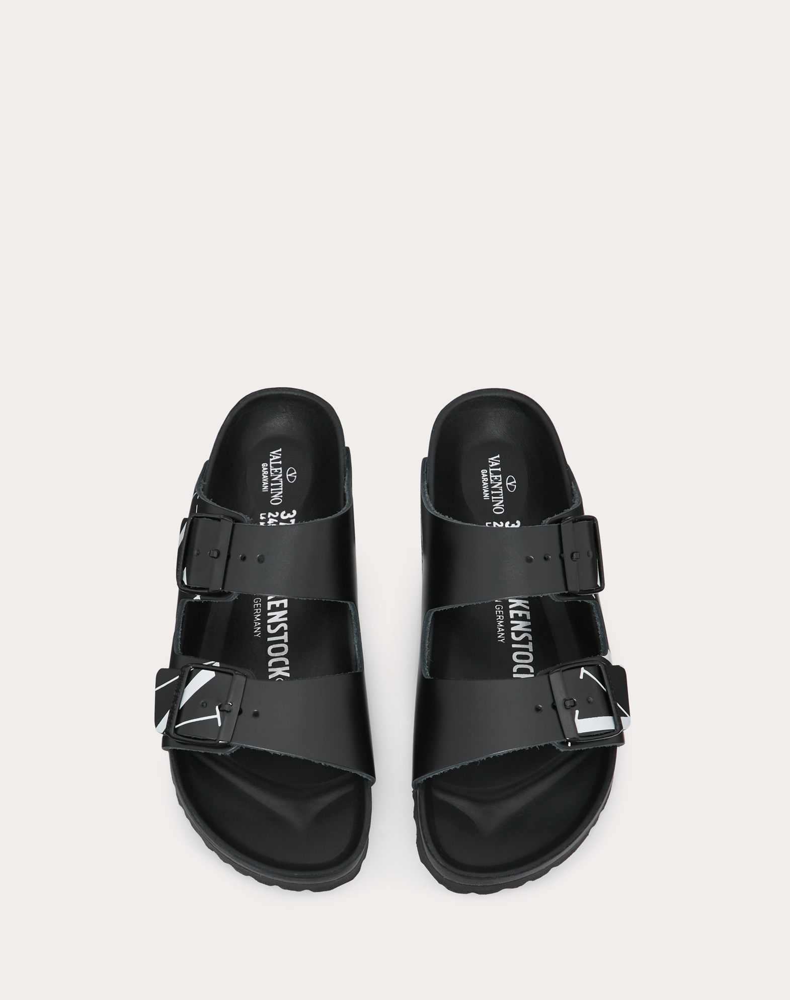 Valentino华伦天奴男士黑色BIRKENSTOCK 合作款拖鞋式凉鞋|Valentino