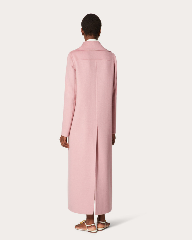 valentino华伦天奴女士粉红色双层羊绒大衣|valentino华伦天奴中国