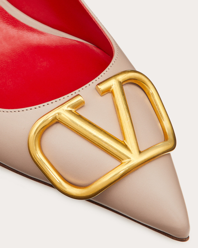 vlogo signature 小牛皮高跟鞋 (鞋跟高 4.5 厘米)