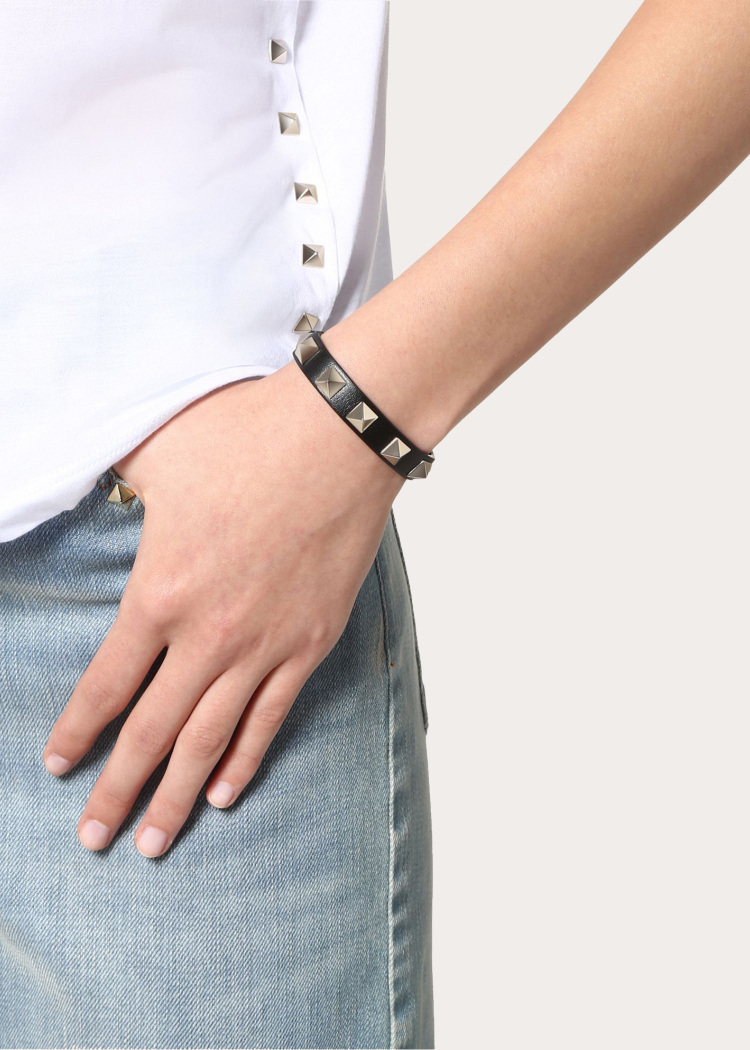 rockstud 小牛皮铆钉手环