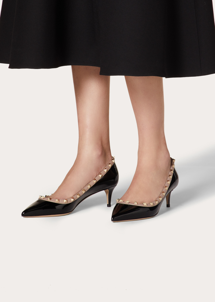 rockstud 漆皮铆钉高跟鞋(鞋跟高 5 厘米)