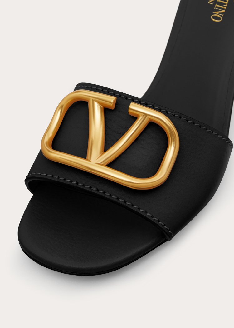 vlogo signature 黑色低跟拖鞋(鞋跟高 4.5 厘米)